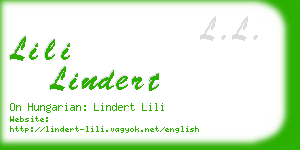 lili lindert business card